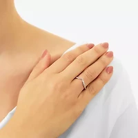 Sparkle Allure Womens Crystal Pure Silver Over Brass Band