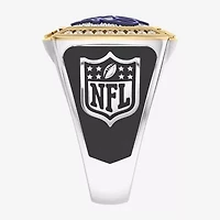True Fans Fine Jewelry Los Angeles Rams Mens 1/2 CT. Natural White Diamond 10K Two Tone Gold Fashion Ring