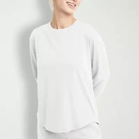 Hanes Womens Crew Neck Long Sleeve Active T-Shirt