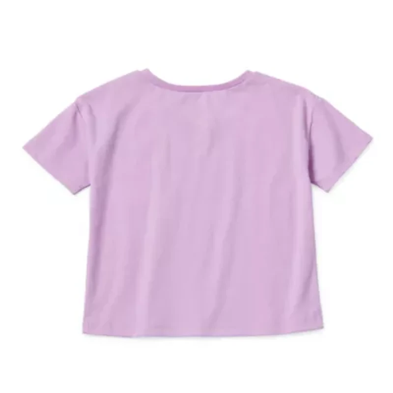 Okie Dokie Active Toddler & Little Girls Round Neck Short Sleeve Regular Fit Graphic T-Shirt