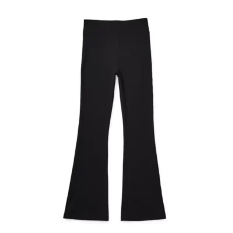 Xersion Ribbed Little & Big Kid Girls Quick Dry High Rise 26 1/2" Active Flare Full Length Leggings