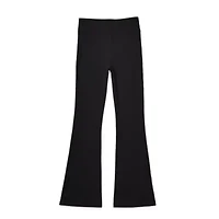 Xersion Ribbed Little & Big Kid Girls Quick Dry High Rise 26 1/2" Active Flare Full Length Leggings