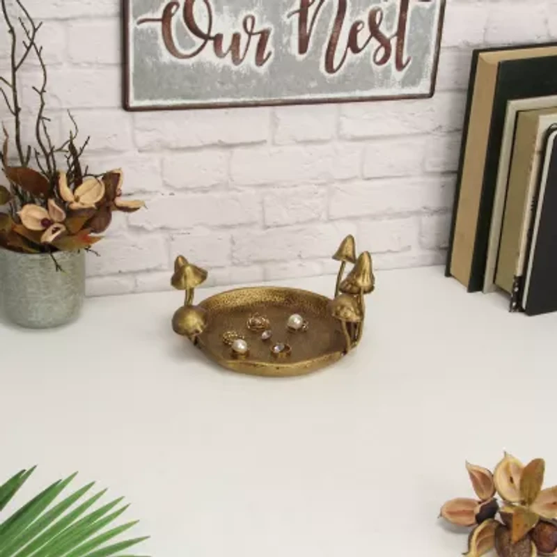 Cheungs Qinrie Cast Iron Catchall Mushroom Decorative Tray