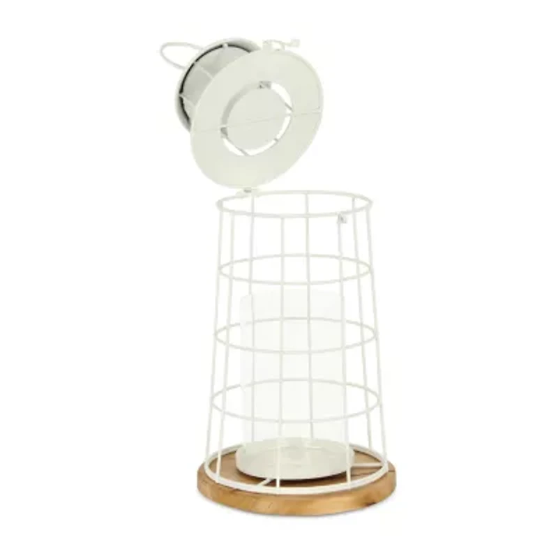 Cheungs Caler White Lighthouse Metal Decorative Lantern