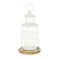 Cheungs Caler White Lighthouse Metal Decorative Lantern