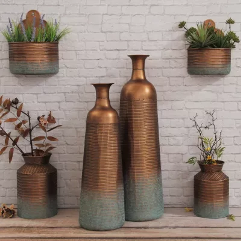 Cheungs Kyani Copper And Teal Milk Jug Decorative Jar