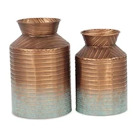 Cheungs Kyani Copper And Teal Milk Jug Decorative Jar