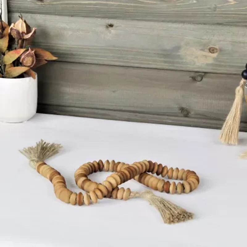 Cheungs Akaida Wooden Abacus Styled Tassel Handmade Tabletop Decor