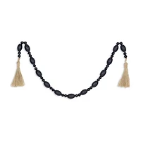 Cheungs Akaida Dark Blue Mixed Wooden Bead Tassel Handmade Tabletop Decor