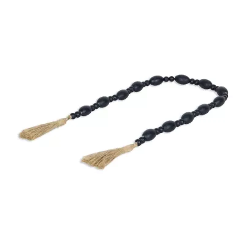 Cheungs Akaida Dark Blue Mixed Wooden Bead Tassel Handmade Tabletop Decor