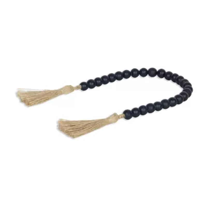 Cheungs Akaida Dark Blue Wood Bead Tassel Handmade Tabletop Decor