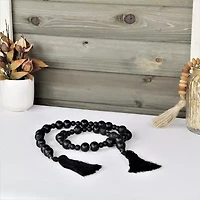 Cheungs Akaida Black Wood Bead Tassel Handmade Tabletop Decor