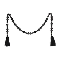 Cheungs Akaida Black Wood Bead Tassel Handmade Tabletop Decor