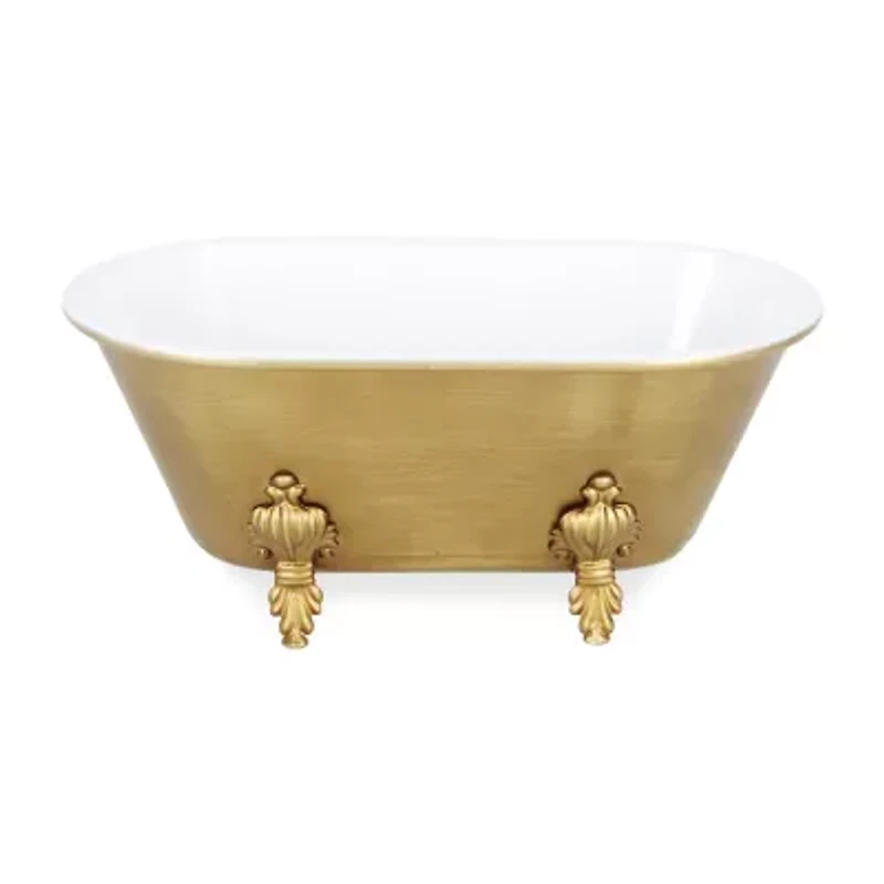 Cheungs Lavande Golden Metal Tub Handmade Tabletop Decor