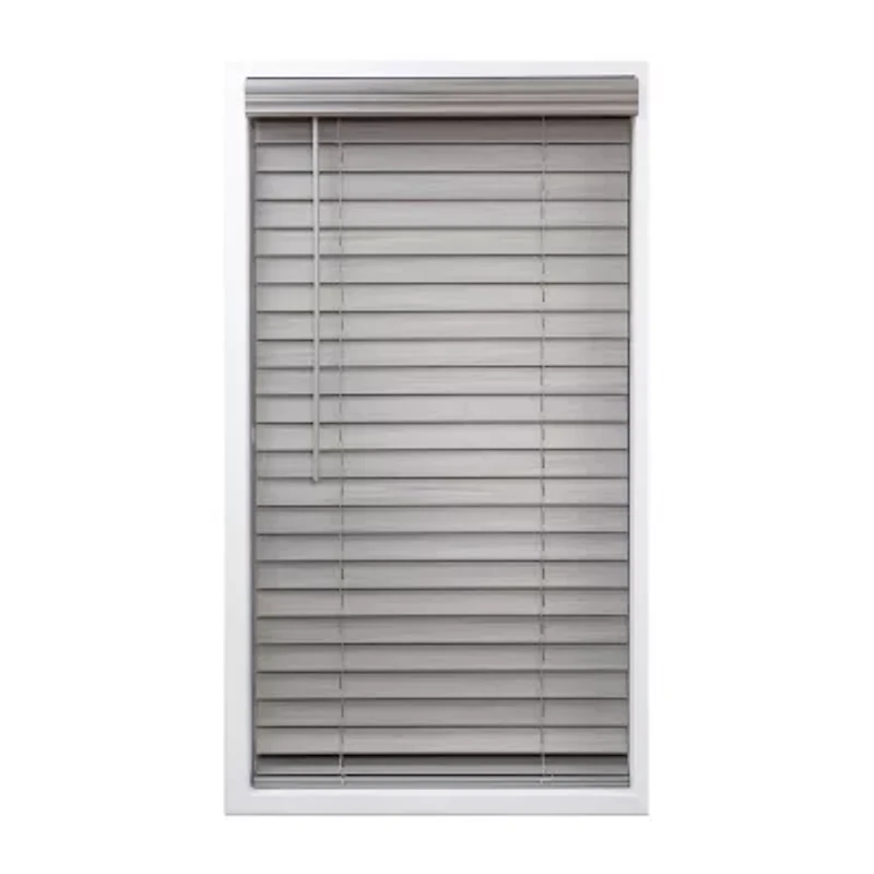 Cut-to-Width 2" Cordless Faux-Wood Blinds