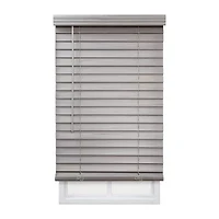 Cut-to-Width 2" Cordless Faux-Wood Blinds