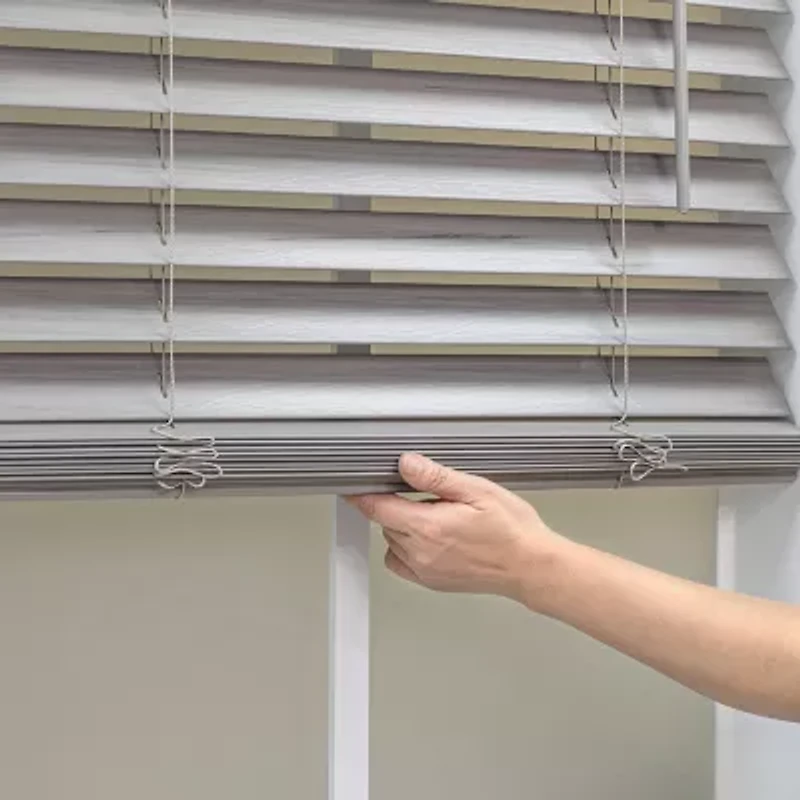 Cut-to-Width 2" Cordless Faux-Wood Blinds