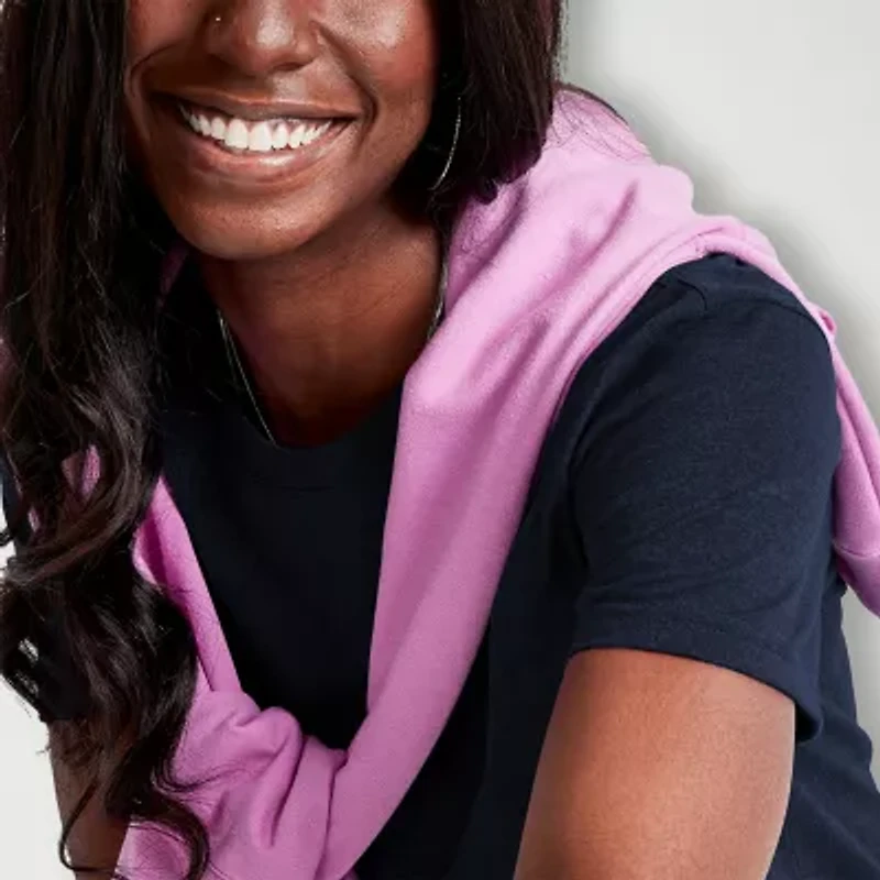 Hanes Womens Crew Neck Short Sleeve Active T-Shirt