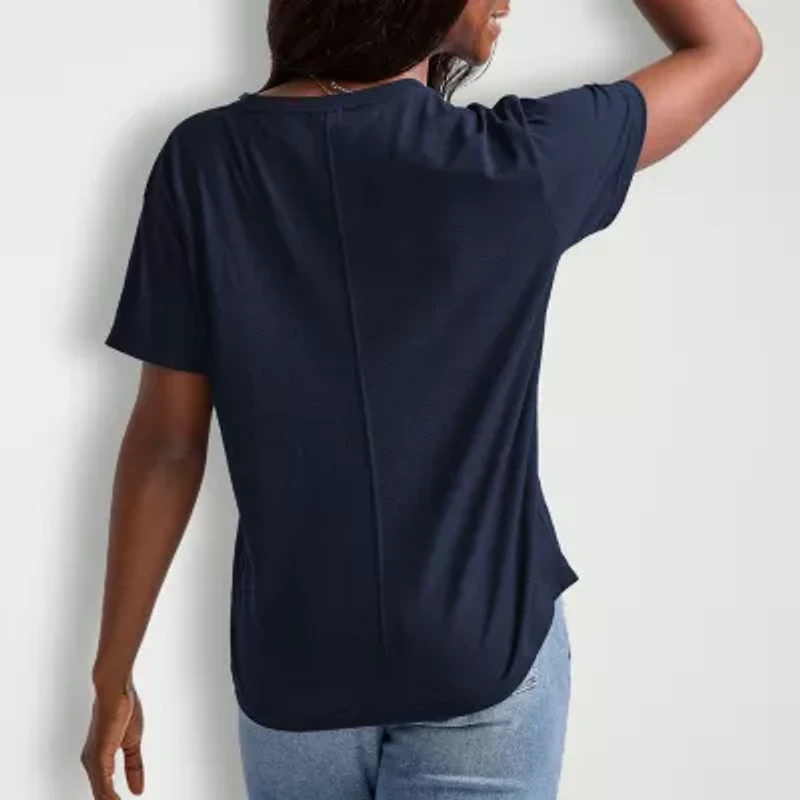 Hanes Womens Crew Neck Short Sleeve Active T-Shirt