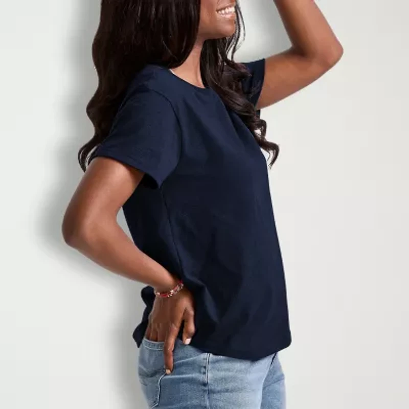 Hanes Womens Crew Neck Short Sleeve Active T-Shirt