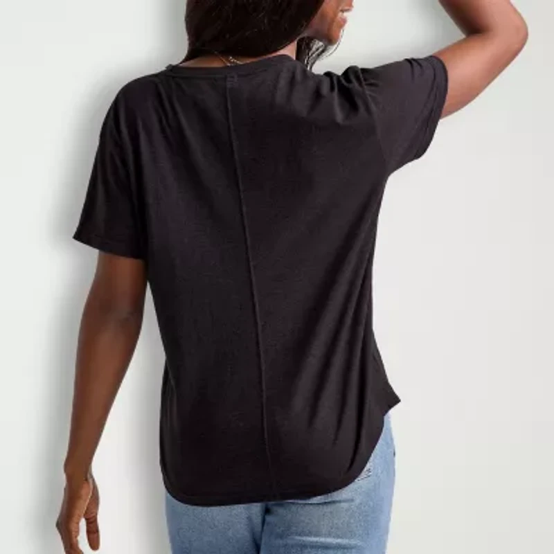 Hanes Womens Crew Neck Short Sleeve Active T-Shirt