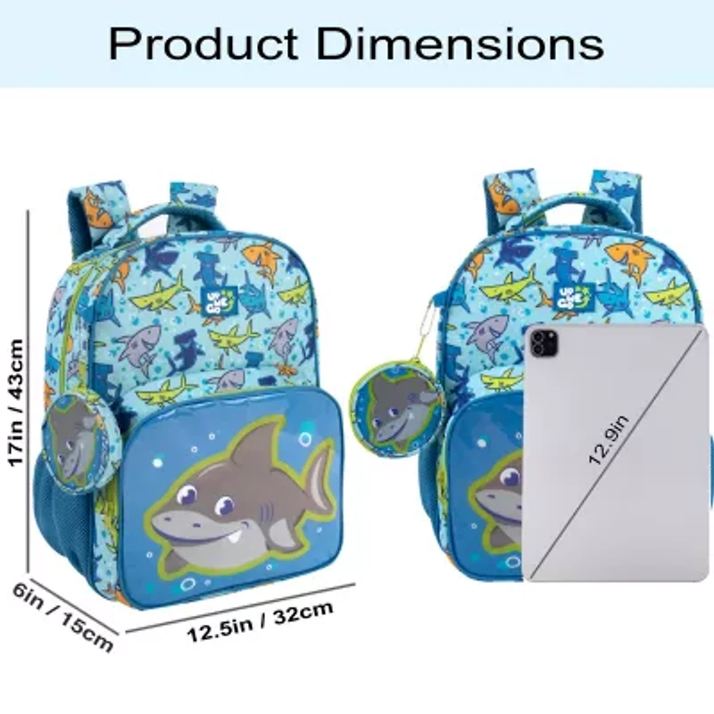AD Sutton Up We Go Shark 2 Piece Backpack Set
