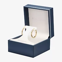 Silver Reflections Womens 24K Gold Over Brass 21mm Hoop Earrings