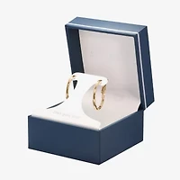 Silver Reflections Womens 24K Gold Over Brass 20mm Hoop Earrings