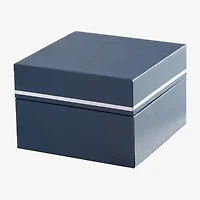 Silver Reflections Womens 23.3mm Rectangular Hoop Earrings