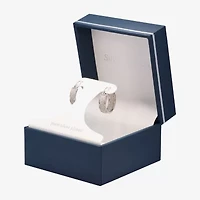 Silver Reflections Womens 20mm Hoop Earrings