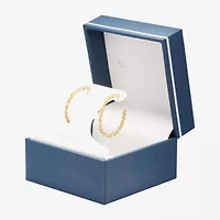 Silver Reflections 24K Gold Over Brass Hoop Earrings