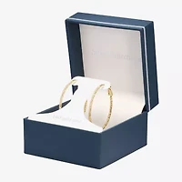 Silver Reflections Textured Womens 24K Gold Over Brass 40mm Hoop Earrings