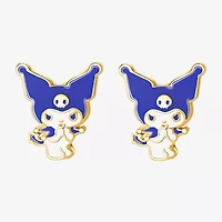 Womens 18K Gold Over Brass Hello Kitty Kuromi My Melody 2 Pair Earring Set