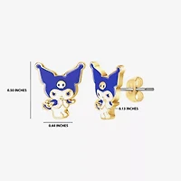 Womens 18K Gold Over Brass Hello Kitty Kuromi My Melody 2 Pair Earring Set