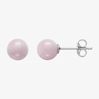 Genuine Pink Quartz, Green Jade & Black Onyx  Sterling Silver Earring Set