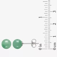 Genuine Pink Quartz, Green Jade & Black Onyx  Sterling Silver Earring Set