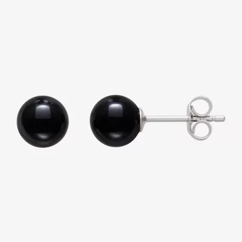 Genuine Pink Quartz, Green Jade & Black Onyx  Sterling Silver Earring Set