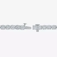 (H-I / I1) Womens 4 CT. T.W. Lab Grown White Diamond 10K White Gold 7.25 Inch Tennis Bracelet