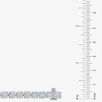 (H-I / I1) Womens 4 CT. T.W. Lab Grown White Diamond 10K White Gold 7.25 Inch Tennis Bracelet