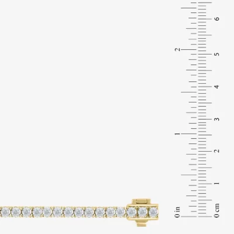 (H-I / I1) 2 CT. T.W. Lab Grown White Diamond 10K or Yellow Gold 7.25 Inch Tennis Bracelet