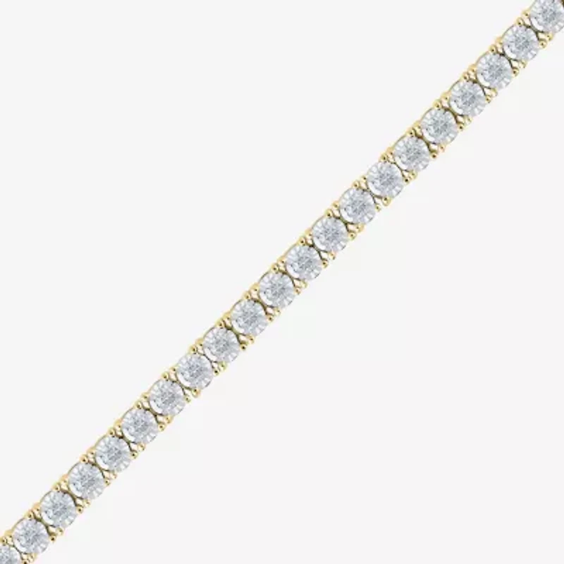 (H-I / I1) 2 CT. T.W. Lab Grown White Diamond 10K or Yellow Gold 7.25 Inch Tennis Bracelet