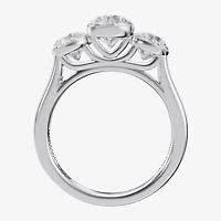 (F / Vs2) Womens 2 CT. T.W. Lab Grown White Diamond 14K Gold 3-Stone Engagement Ring