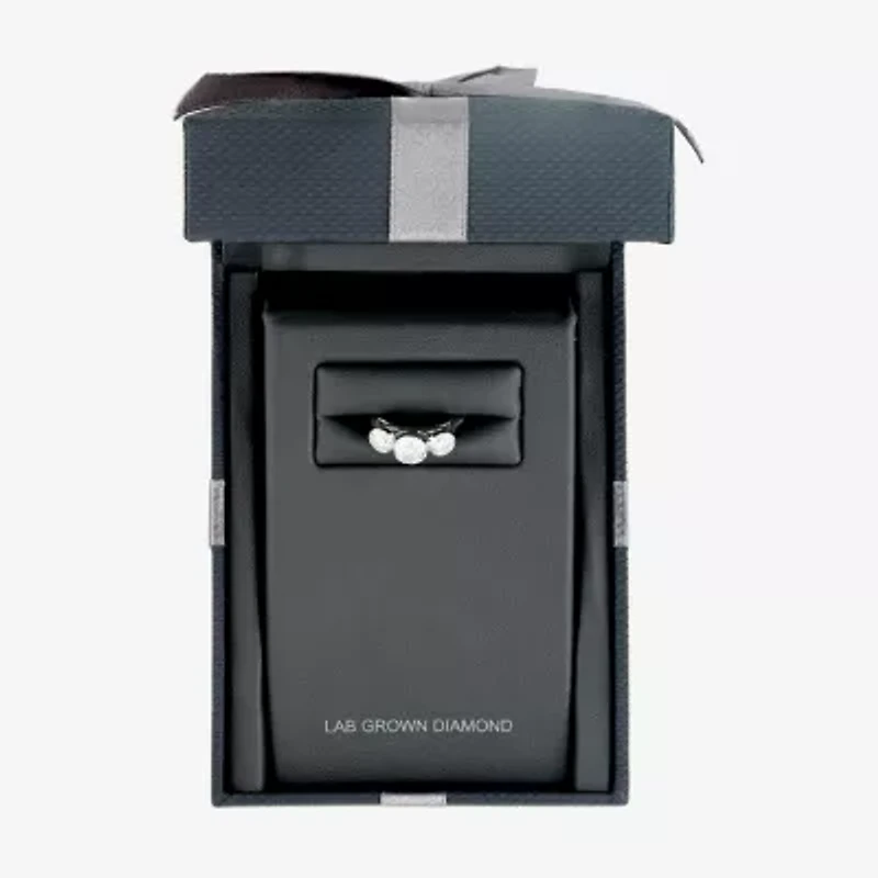 (F / Vs2) Womens 2 CT. T.W. Lab Grown White Diamond 14K Gold 3-Stone Engagement Ring