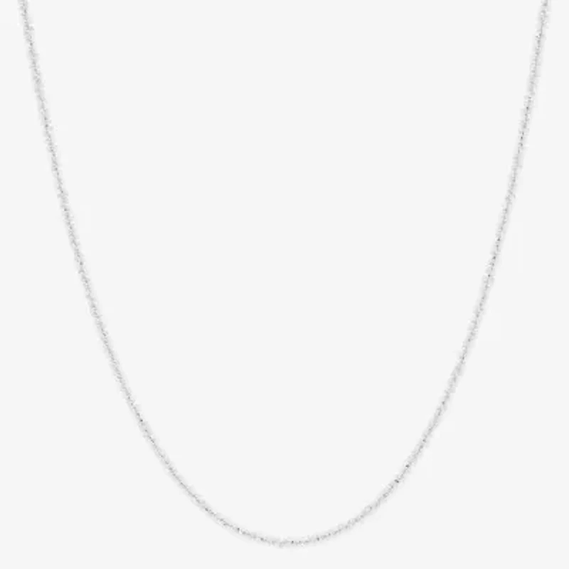 Womens 14K White Gold 22 Inch Link Necklace