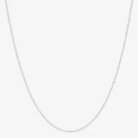 Womens 14K White Gold 22 Inch Link Necklace