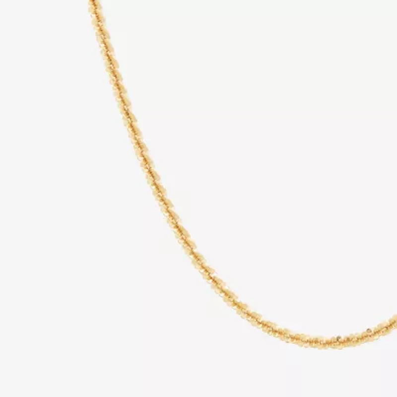 Womens 14K Gold 22 Inch Link Necklace
