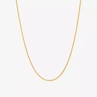 Womens 14K Gold 22 Inch Link Necklace