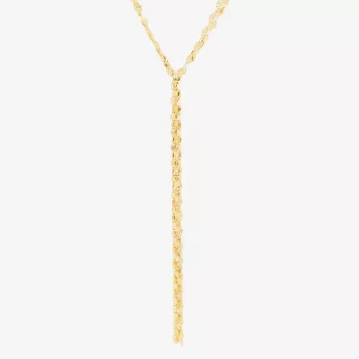 Womens 14K Gold 18 Inch Y Necklace