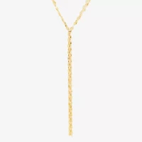 Womens 14K Gold 18 Inch Y Necklace