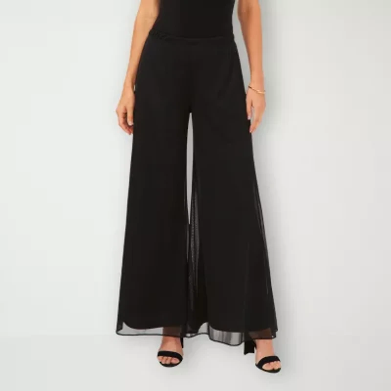 MSK Womens Mid Rise Wide Leg Palazzo Pant Petite